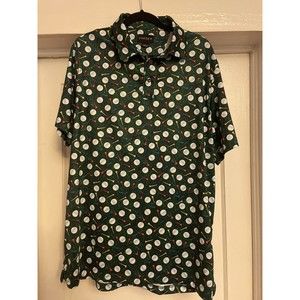Chase 54 Shirt Mens Large Green Polo Golf Performance Tee And Ball